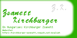 zsanett kirchburger business card